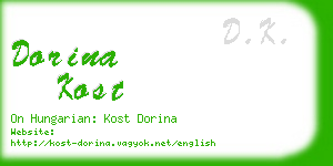 dorina kost business card